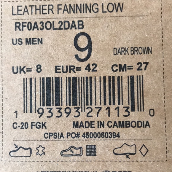 Men’s Reef leather fanning low flip flop, size 9 - Picture 3 of 3